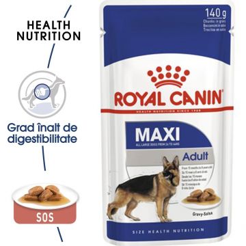 Royal Canin Maxi Adult hrana umeda caine (in sos), 140 g ieftina