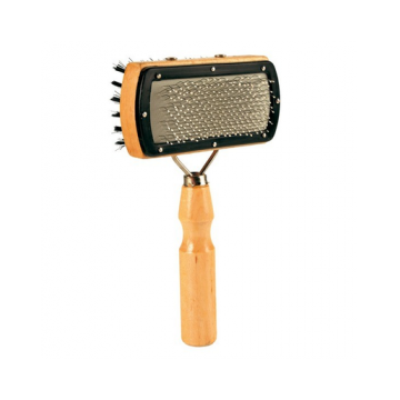 TRIXIE Perie moale dublă (cu peri din metal și nailon)