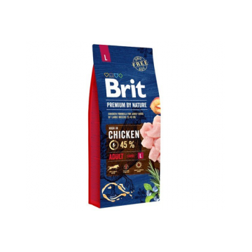 BRIT Premium By Nature Adult Large L Hrana uscata pentru caini adulti de talie mare, cu pui 15 kg