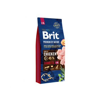 BRIT Premium By Nature Senior Large Extra Large L+XL Hrana uscata pentru caini senior de talie mare si foarte mare, cu pui 15 kg