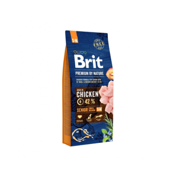 BRIT Premium By Nature Senior Small Medium S+M Hrana uscata pentru caini senior de talie mica sau medie 15 kg