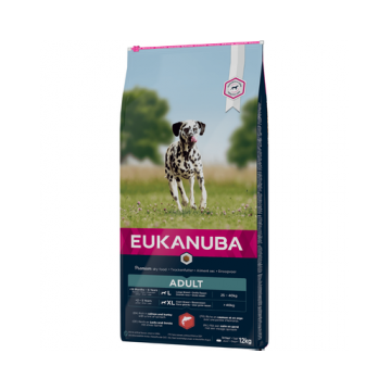 EUKANUBA Dry Base Adult Large Breeds Salmon & Barley hrana uscata caini adulti talie mare, somon si orz 12 kg