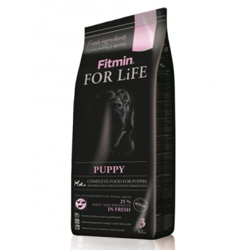 FITMIN Dog for Life Hrana uscata caini junior si femele gestante 3 kg