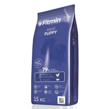 FITMIN Maxi Puppy Hrana uscata caini junior de talie mare, cu pasare 15 kg