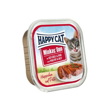 HAPPY CAT pate pui și vită 100 g