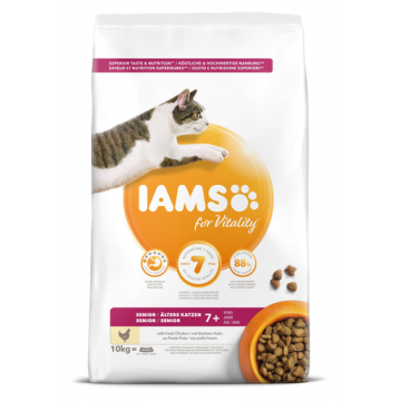 IAMS for Vitality pentru pisici în vârstă, cu pui 10 kg