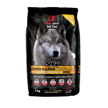 ALPHA SPIRIT Hrană uscată și moale cu păsări de curte 3 kg ALPHA SPIRIT Hrană uscată și moale cu păsări de curte 3 kg