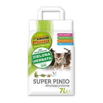 BENEK Super Pinio nisip pentru litiera, cu ceai verde 7 L