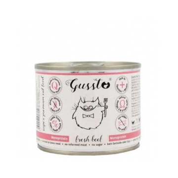 GUSSTO Cat Fresh Beef CARNE PROASPĂTĂ DE VITĂ 200 g