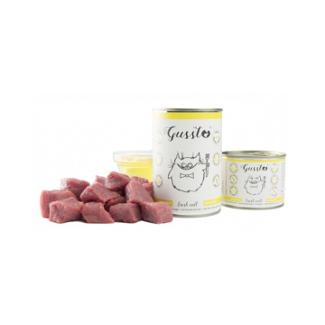 GUSSTO Cat Fresh Calf CARNE PROASPĂTĂ DE VIŢEL 400 g