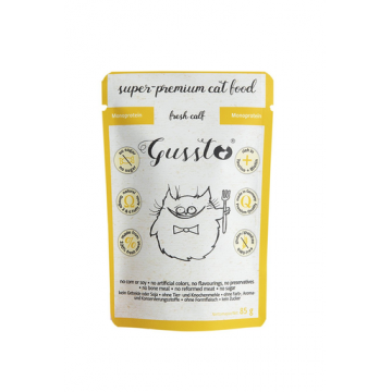GUSSTO Cat Fresh Calf CARNE PROASPĂTĂ DE VIŢEL 85 g