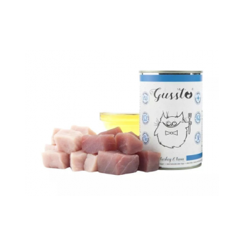 GUSSTO Cat Fresh Turkey&Tuna CARNE PROASPĂTĂ DE CURCAN CU TON 400 g
