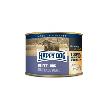 HAPPY DOG Buffel Pur hrana umeda caini adulti, cu bivol 200 g