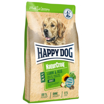 HAPPY DOG NaturCroq Lamb & Rice hrana uscata caini adulti, cu miel si orez 15 kg