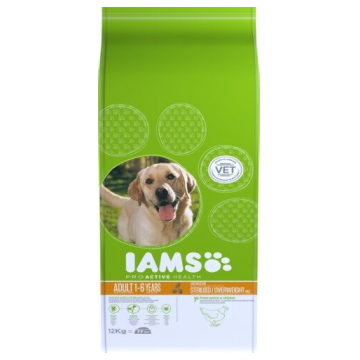 IAMS ProActive Health Adult Light in Fat for Sterilsed/Overweight - Hrană uscată pentru câini sterilizați/supraponderali 12 kg