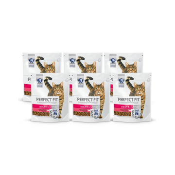 PERFECT FIT Cat Adult 6 x 750 g - bogat în vită