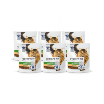 PERFECT FIT Senior (7+) hrana uscata pentru pisici senior, bogata in pui 750 g x 6