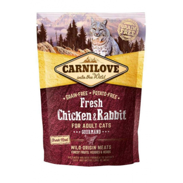 CARNILOVE Adult Gourmand Fresh pui și iepure 400 gr