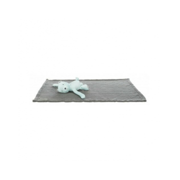 TRIXIE Set Junior pătură și jucărie de pluș 75 x 50 cm, gri/mentă