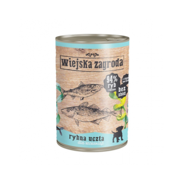 WIEJSKA ZAGRODA Junior hrană umedă fără cereale, cu pește 400 gr