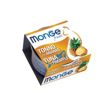 MONGE Fruit Cat hrană umedă pentru pisici, cu ton și ananas 80 g