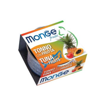 MONGE Fruit Cat hrană umedă pentru pisici, ton și fructe 80 g
