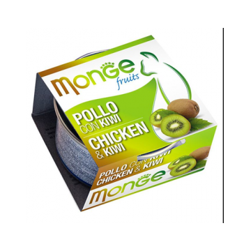 MONGE Fruit hrană umedă pentru pisici, cu pui și kiwi 80 g