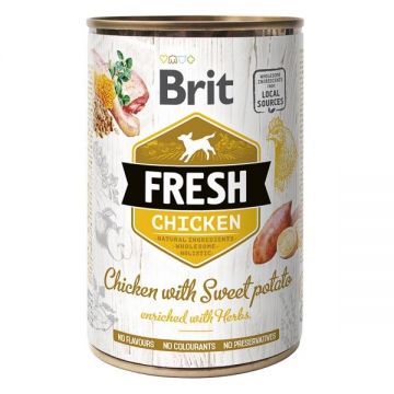 Brit Fresh Chicken with Sweet Potato, 400 g