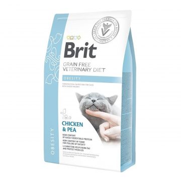 Brit Grain Free Veterinary Diets Cat Obesity, 2 kg la reducere