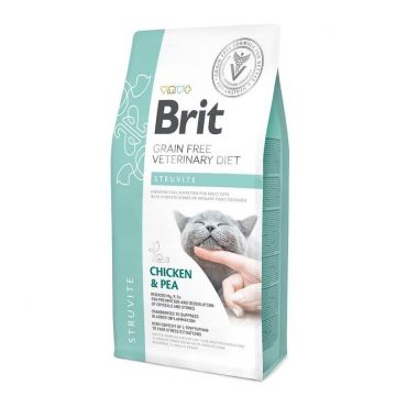 Brit Grain Free Veterinary Diets Cat Struvite, 2 kg la reducere