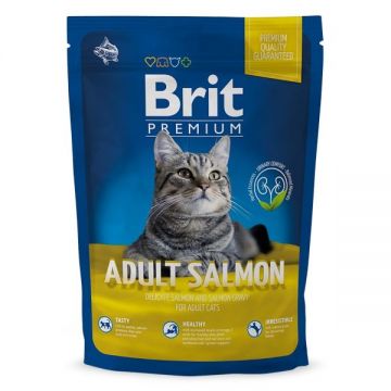 Brit Premium Cat Adult Salmon, 1.5 kg la reducere