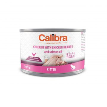 Calibra Cat Junior, Pui si Inimi Pui, 200 g ieftina