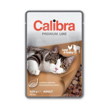 Calibra Cat Pouch Premium Adult Lamb & Poultry, 100 g