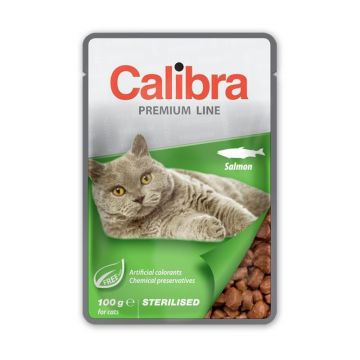 Calibra Cat Pouch Premium Adult Sterilized Salmon, 100 g ieftina