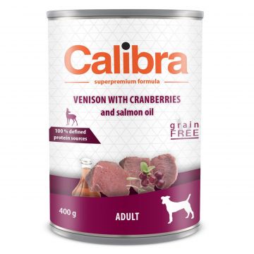 Calibra Dog Adult Vanat cu Merisoare, 400 g