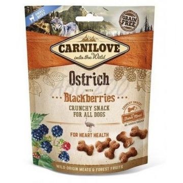 Carnilove Dog Crunchy Snack Ostrich With Blackberries, 200 g de firma originala