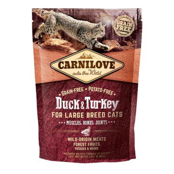 Carnilove Duck and Turkey for Large Breed Cats, 400 g ieftina