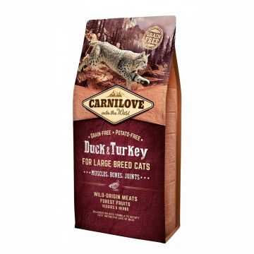 Carnilove Duck & Turkey Large Breed Cats, 6 kg ieftina