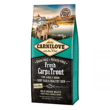 Carnilove Fresh Carp & Trout, Healthy Skin For Adult Dogs, 12 kg ieftina