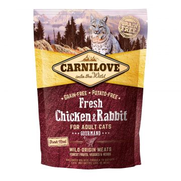 Carnilove Fresh Chicken and Rabbit Gourmand for Adult Cats, 400 g de firma originala