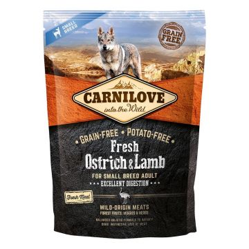 Carnilove Fresh Ostrich & Lamb For Small Breed Dogs, 1.5 kg