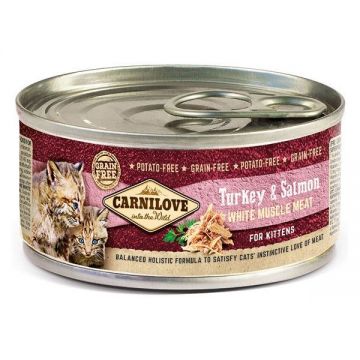 Carnilove Kitten Turkey & Salmon, 100 g ieftina