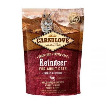 Carnilove Reindeer for Adult Cats, Energy and Outdoor, 400 g ieftina