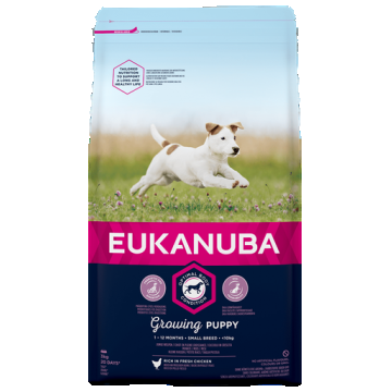 EUKANUBA Puppy Small Breeds Chicken hrana uscata caini juniori de talie mica 3 kg