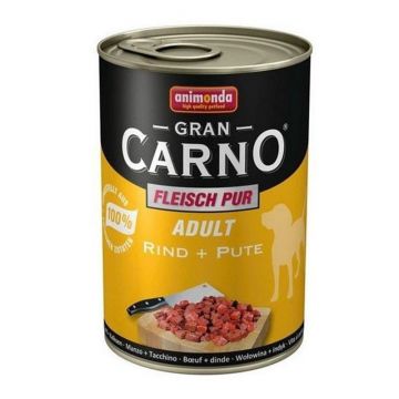 Hrana umeda caini, Grancarno Adult Dog Curcan + Rata, 400 g ieftina