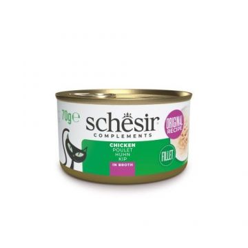 Hrana umeda pisici, Schesir, Pui in Supa, 70 g