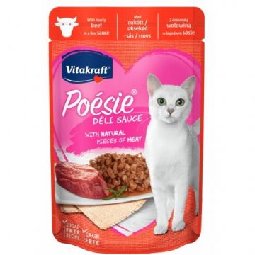 Hrana umeda pisici, Vitakraft Plic Poesie, Vita in Sos, 85 g ieftina
