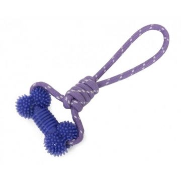 Jucarie din sfoara si cauciuc termoplastic, Mon Petit Ami, 13x33 cm, Violet ieftina