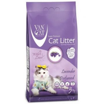 Nisip igienic, Vancat Lavender Compact, 5 kg ieftin