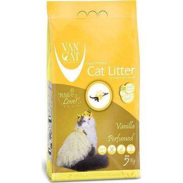 Nisip igienic, Vancat Vanilla Compact, 5 kg ieftin